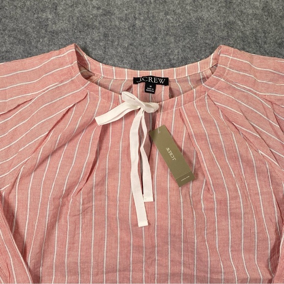 Women's J. Crew Red and White Striped Top, NWT, Medium - Picture 4 of 13